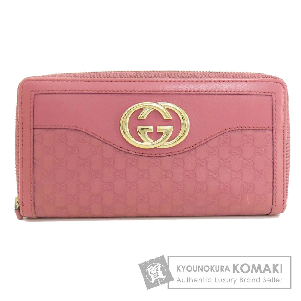 Gucci Round Zipper glossima Long Wallet Leather